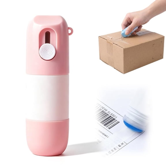 2-in-1 Privacy Protection Roller & Box Cutter, Thermal Paper Eraser Pen with Mini Unboxing Knife, Liquid Redacting Marker with Blade for Label Text Covering, Shipping & Home Office