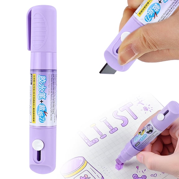 2 in 1 Privacy Wipe Box Cutter, Water Based Thermal Paper Eraser Pen for Shipping Labels, Receipts and Barcode Covering 1PCS