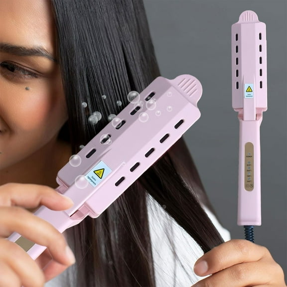 2-in-1 Professional Hair Straightener & Curling Iron, Ceramic Flat Iron with 4-Speed Temperature Adjustment, Multi-Styling Hair Tool for All Hair Types, Ideal Birthday Gift