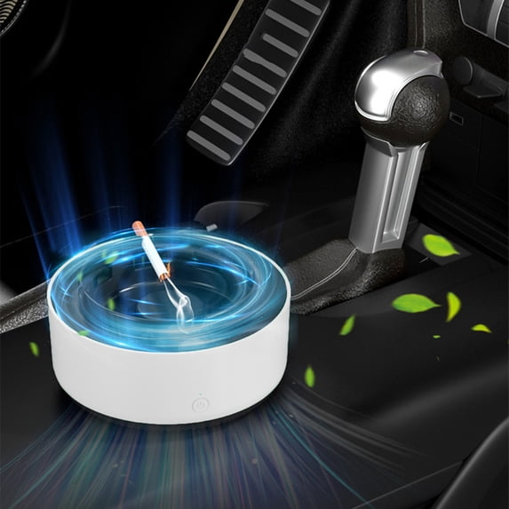 2-in-1 Purifier Ashtray for Cigarettes Indoor with Aromatherapy Function, Battery-Powered for Home Office Use
