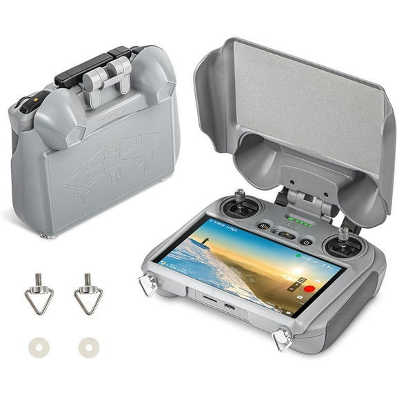 2 in 1 RC 2 Controller Sun Hood, RC Joysticks Protector Sunshade Screen Protection for DJI Mini 4 Pro/Air 3 RC 2 Remote Controller