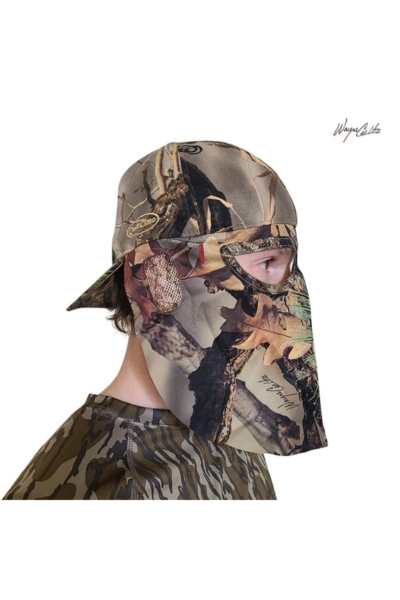 2-in-1 REAR Face Mask and Camo Hat (Fitted)