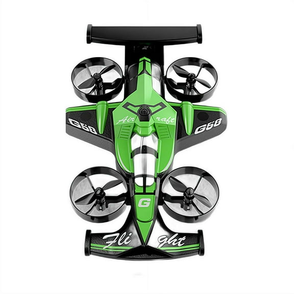 2-in-1 Rechargeable Car Drone, Dual-Mode Remote Control Flying Aircraft with 360° Stunts for Indoor Outdoor Play