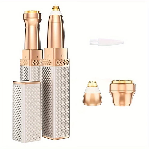 2-in-1 Rechargeable Eyebrow Trimmer & Facial Hair Remover for Women - LED Light for Precise Grooming