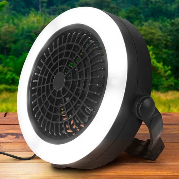 2 in 1 Rechargeable LED Lighted Camping Fan