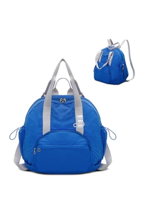 -2-in-1 Recycled Nylon Convertible Backpack Tote Purse for Women Water-Resistant Handbag with Wet Pocket Lightweight Foldable Daypack for Commute College Gym and Weekend Travel