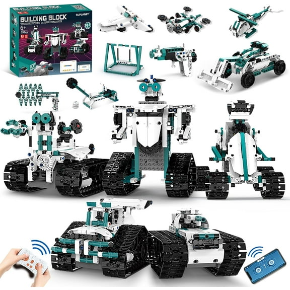 2 in 1 Remote Control Robotics Toys,Programmable Building Robot Kit,Science Educational(469 Pcs)