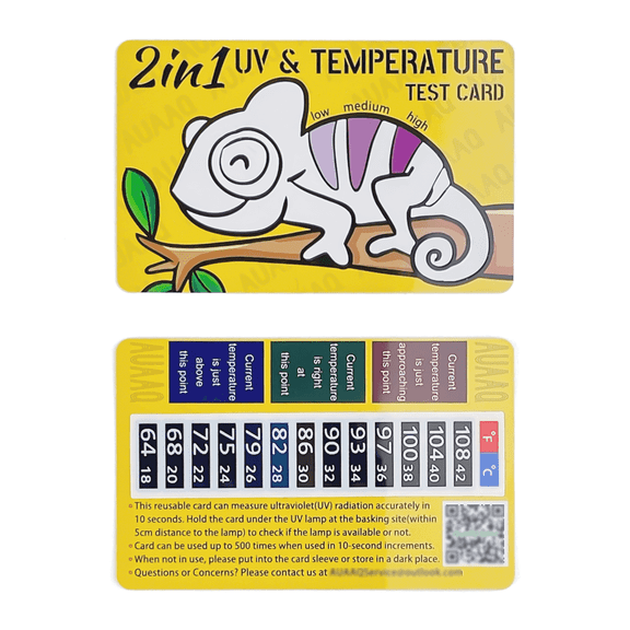 2-in-1 Reptile UV Light Meter Detector Sensor Tester to Detect the UVA/UVB Intensity Emitted by Reptile UVA UVB Lamp, Thermometer to Measure the Temperature of the Basking Area for Reptile Heat Lamp
