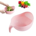 thumbnail image 1 of 2-in-1 Rice Colander, Rice Strainer with Handle,Lightweight Rice Washer Strainer Bowl,Washing Rice Filter Basket, Plastic Colander with Handle for Cereals, Pasta, Vegetables, Fruits, 1 of 4