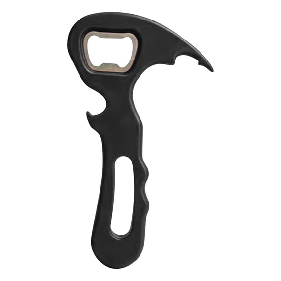 2‑in‑1 Ring‑Pull Can Opener, Multifunctional Pull Tab & Beer Bottle Opener, Ergonomic Comfort‑Grip Handle, Sturdy Labor‑Saving Kitchen Gadget for Soda, Pet Food Cans and Beverages,Black