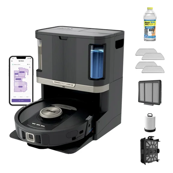 2-in-1 Robot Vacuum & Mop with Self-Cleaning Base, Smart Home Floor Cleaner