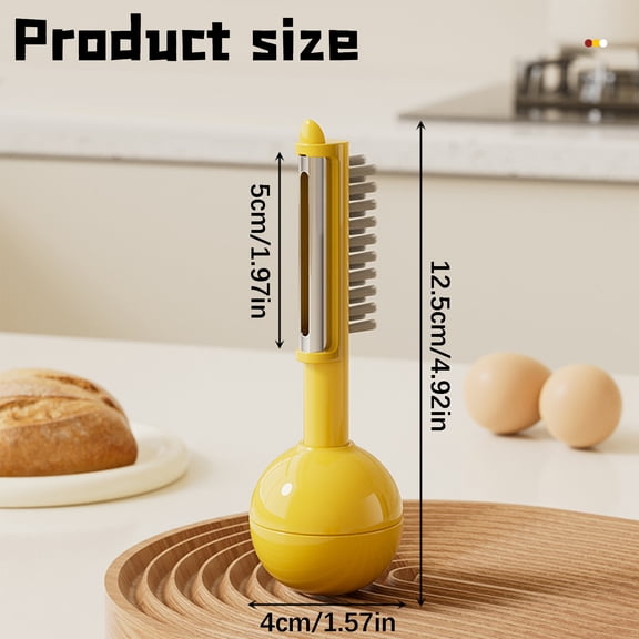2-in-1 Roly-Poly Peeler - Standing Kitchen Peeling Tool - Stainless Steel Upright Vegetable and Fruit Peeler - 1 Peeler - White