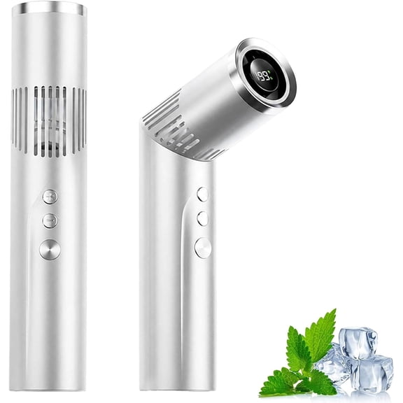 2-in-1 Rotating Mini Fan & Flashlight, 180° Rotating Head, With High-Led Light, Portable Rechargeable Handheld Fan with Flashlight, High-Capacity 3000mah Battery, For Travel & Office (White 1pcs)