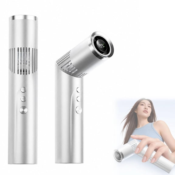2-in-1 Rotating Mini Fan & Flashlight, 2-in-1 Flashlight Fan, 180° Rotating Head, Adjustable 9-Speed Settings, Dual-Function Design, High-Capacity 3000mah Battery, For Travel & Office (Gray)