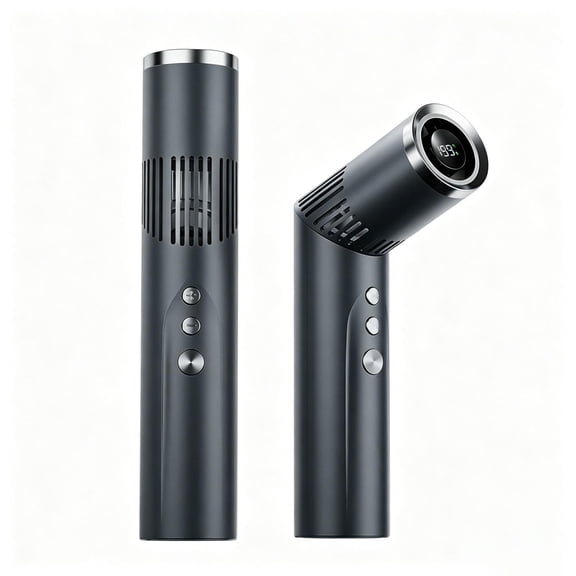 2-in-1 Rotating Mini Fan & Flashlight, 2-in-1 Flashlight Fan, 180° Rotating Head, Adjustable 9-Speed Settings, Dual-Function Design, High-Capacity 3000mah Battery, For Travel & Office (Gray)