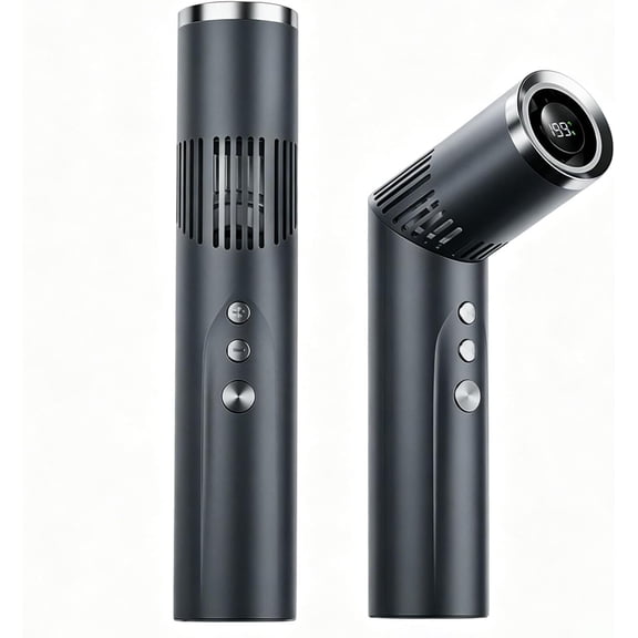 2-in-1 Rotating Mini Fan & Flashlight, 2-in-1 Flashlight Fan, 180° Rotating Head, Adjustable 9-Speed Settings, Dual-Function Design, High-Capacity 3000mah Battery, For Travel & Office (Gray)