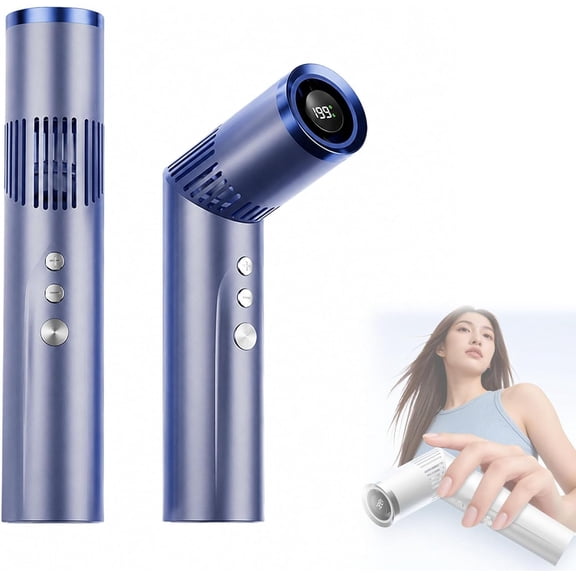 2-in-1 Rotating Mini Fan & Flashlight, 2-in-1 Flashlight Fan, 180° Rotating Head, Adjustable 9-Speed Settings, Dual-Function Design, High-Capacity 3000mah Battery, For Travel & Office (Blue)