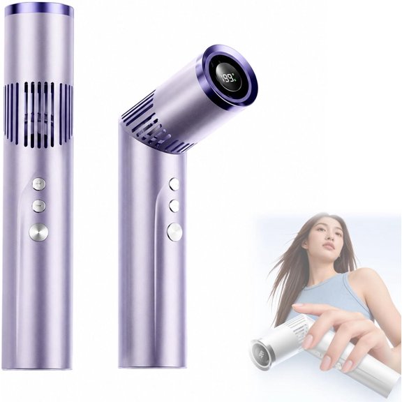 2-in-1 Rotating Mini Fan & Flashlight, 2-in-1 Flashlight Fan, 180° Rotating Head, Adjustable 9-Speed Settings, Dual-Function Design, High-Capacity 3000mah Battery, For Travel & Office (Purple)