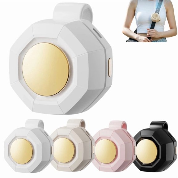 Portable Clip On Fan, 360° Rotatable Mini Fan for Waist Shirt Desk, 3-Speed Hands-Free Neck Fan Alternative, Hard Hat Fan Outdoor,white