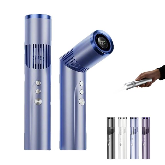 2-in-1 Rotating Mini Fan & Flashlight, 9-Speed Adjustable Rechargeable Handheld Fan with LED Light,Suitable for Home Office Travel Camping