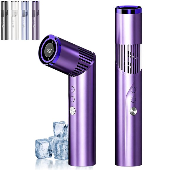 2-in-1 Rotating Mini Fan & Flashlight, Foldable Adjustable Portable Fan Rechargeable, 90° Rotating Electric Fan Handheld with Led Display for Camping Travel Emergency Outdoor Use