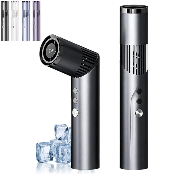 2-in-1 Rotating Mini Fan & Flashlight, Foldable Adjustable Portable Fan Rechargeable, 90° Rotating Electric Fan Handheld with Led Display for Camping Travel Emergency Outdoor Use