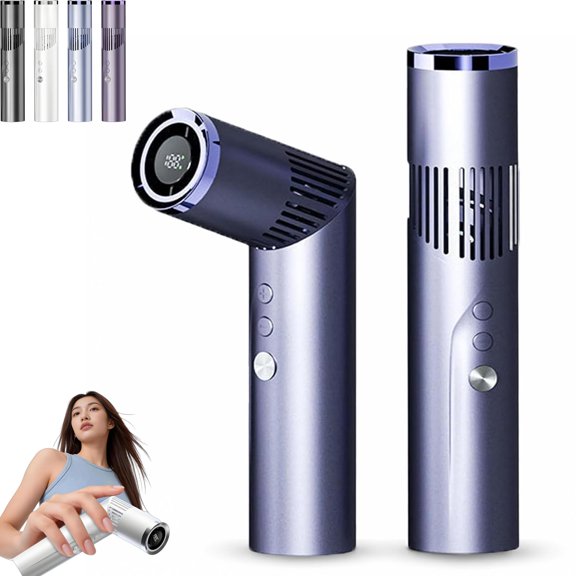 2-in-1 Rotating Mini Fan & Flashlight, Foldable Portable Mini Handheld Fan with Light & Digital Display, 3000mah Rechargeable Handheld Fans with 90° Rotating, Wearable Around the Neck