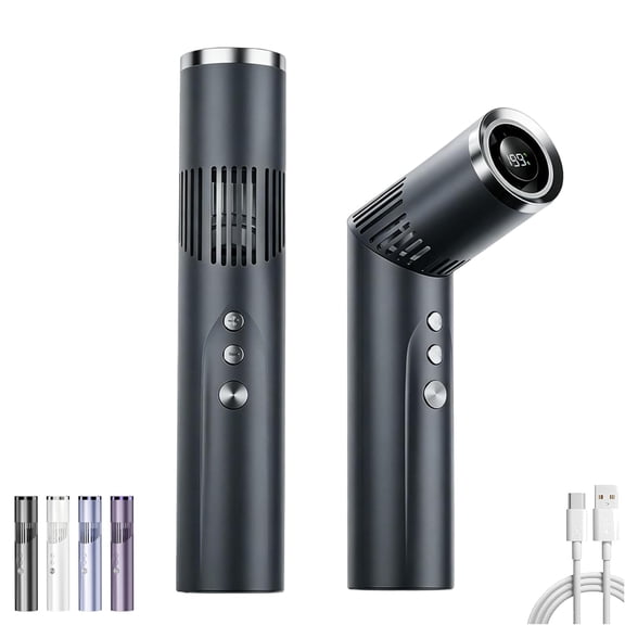 2-in-1 Rotating Mini Fan & Flashlight, Portable Handheld Fan with 9-Speed & LED, Travel & Office