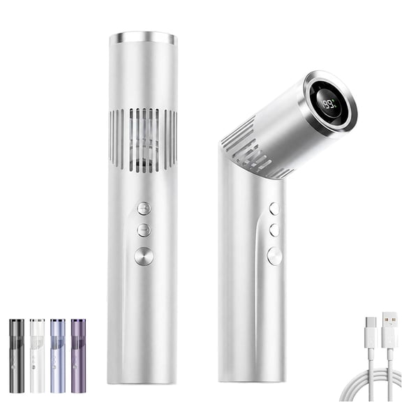 2-in-1 Rotating Mini Fan & Flashlight, Portable Handheld Fan with 9-Speed & LED, Travel & Office