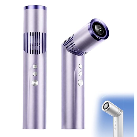 2-in-1 Rotating Mini Fan & Flashlight,Portable Rechargeable Handheld Fan,180° Rotating Head,2-in-1 Flashlight Fan Adjustable 9-Speed Settings,High-Capacity 3000mah Battery,for Travel (Purple)