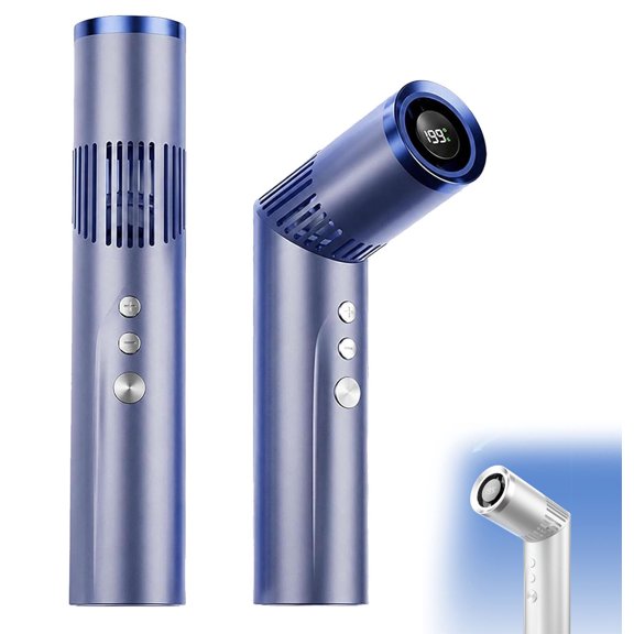 2-in-1 Rotating Mini Fan & Flashlight,Portable Rechargeable Handheld Fan,180° Rotating Head,2-in-1 Flashlight Fan Adjustable 9-Speed Settings,High-Capacity 3000mah Battery,for Travel (Blue)