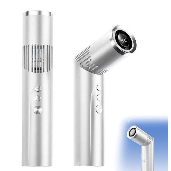 2-in-1 Rotating Mini Fan & Flashlight,Portable Rechargeable Handheld Fan,180° Rotating Head,2-in-1 Flashlight Fan Adjustable 9-Speed Settings,High-Capacity 3000mah Battery,for Travel (White)