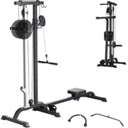 2-in-1 Rowing & Cable Machine for Home Gym, Adjustable LAT Pull Down & Low Row, High/Low Pulley, Multi-Function Compact Fitness Equipment, Full Body Strength & Cardio Training, Durable Carbon Steel