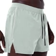 thumbnail image 1 of 2-in-1 Running Shorts for Men Compression Fit High Rise Athletic Trousers Performance Liner Bottoms Side Split Hem Marathon Track Activewear, 1 of 6