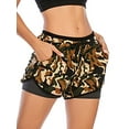 thumbnail image 1 of 2-in-1 Running Shorts for Women Athletic Yoga Sport Shorts Elastic Waistband with Pockets, 1 of 6
