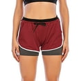 thumbnail image 1 of 2-in-1 Running Shorts for Women Athletic Yoga Sport Shorts Elastic Waistband with Pockets, 1 of 6