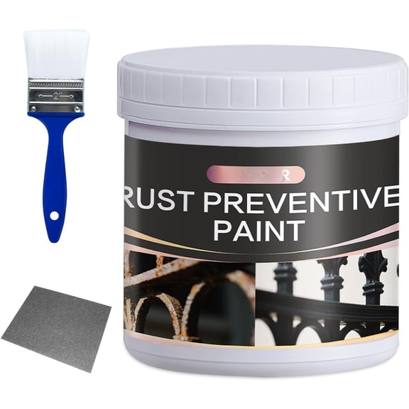 2-in-1 Rust Converter & Metal Primer, Rust Inhibitor for Metal, Ultra Automotive Rust Reformer & Seal, Long-Lasting Rust Preventative Coating(17.5 Oz, Gray)