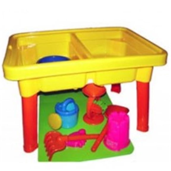 2-in-1 Sandbox Castle Water Table - Colorful - 23 in. - Includes 14 Tools