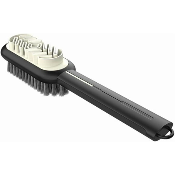 2 in 1 Scrub Suede Shoe Brush, Rubber Polish Eraser with Soft Plastic Bristles for Suede & Nubuck Cleaning