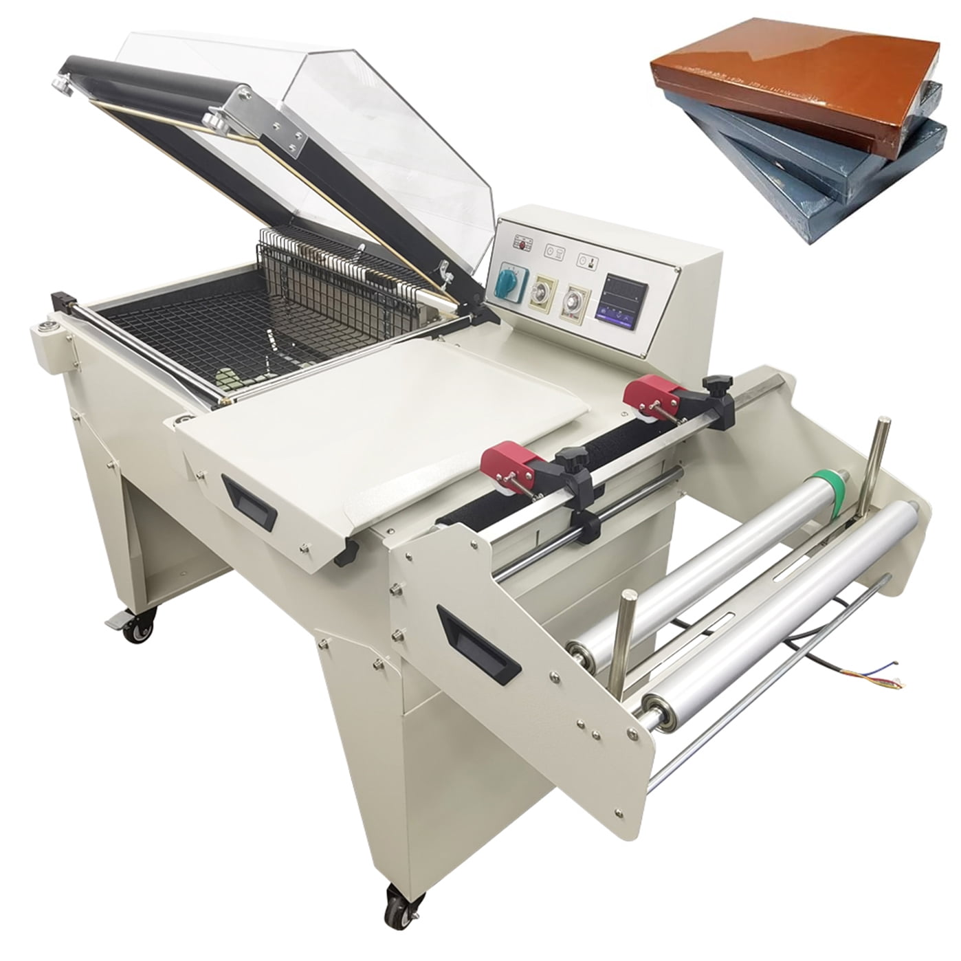 2-in-1 Sealing Cutting Shrinkage Machine Film Thermal Shrink Machine for POF/PVC/PP 220V FM5540