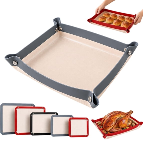 2-in-1 Silicone Baking Mat with Snap Silicone Baking Mat, Extra Thick ...