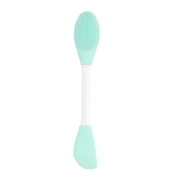2-in-1 Silicone Face Wash Brush - Exfoliating & Mud Mask Applicator, Dual Head - Blackhead Removal, Massaging, for All Skin Types