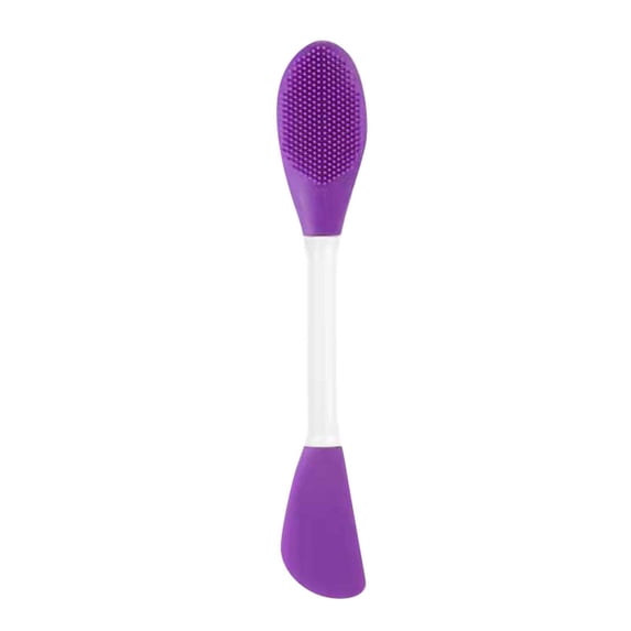 2-in-1 Silicone Face Wash Brush - Exfoliating & Mud Mask Applicator, Dual Head - Blackhead Removal, Massaging, for All Skin Types
