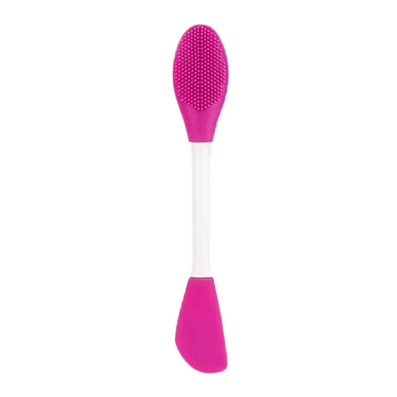 2-in-1 Silicone Face Wash Brush - Exfoliating & Mud Mask Applicator, Dual Head - Blackhead Removal, Massaging, for All Skin Types