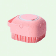 2in1 Silicone Pet Shampoo Bath Brush, SelfCleaning Massage Groom