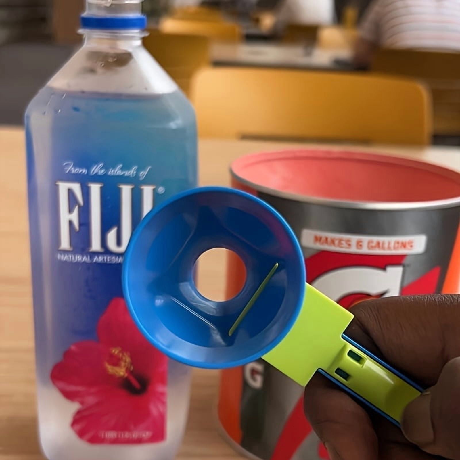 2-in-1 Sliding Measuring Cup with Built-in Funnel & Scoop — Leak-Proof ...