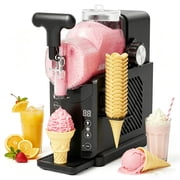 2-in-1 Slushie Machine & Soft Serve Ice Cream Maker, 68oz Vessel No-Ice-Needed Slushy Maker Frozen Drink Machine with LED Display, 5 Preset Modes with Auto-Cleaning