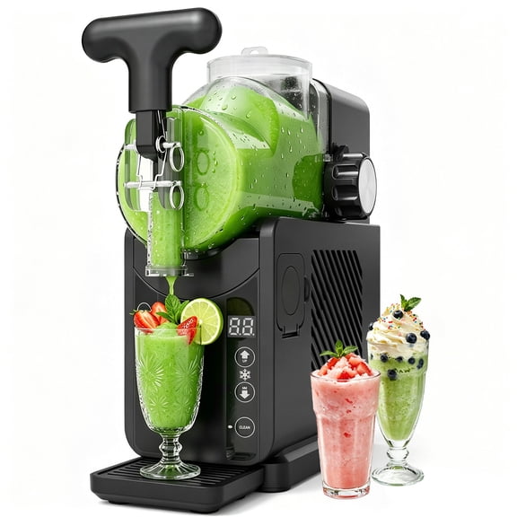 2-in-1 Slushie Machine & Soft Serve Ice Cream Maker with Auto-Cleaning, Family-Size, No Ice Needed, 5 Smart Programs, Frozen Drink Machine, Slushy Maker, Margarita Machine for Home