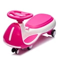 thumbnail image 1 of 2-in-1 Smart Ride On Toy with Controllable LED Stream Lights, Flashing PU Wheels, Triangular Stability Frame, Wide Front Auxiliary Wheels, Bluetooth Music, Twist Car for Kids 3-8, 1 of 12