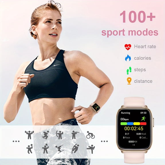2-in-1 Smart Watch & TWS Earbuds, AI Noise Cancelling Call, Multi-Sport, Sleep Monitor, iOS Android, Christmas Halloween Gift